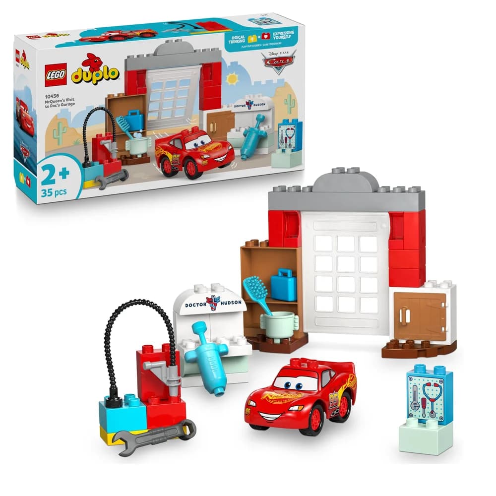 LEGO® McQueens Besuch in Docs Werkstatt