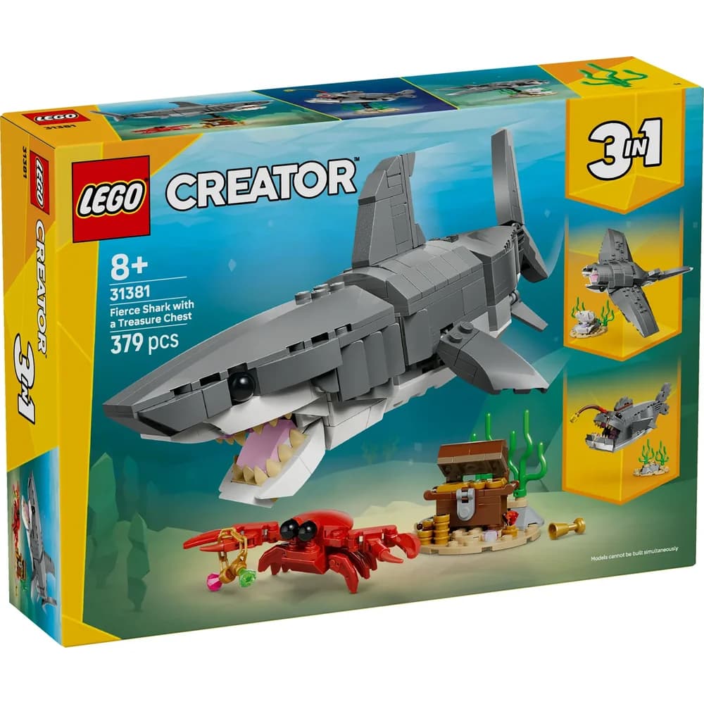 LEGO Wilder Hai mit Schatztruhe (31381)