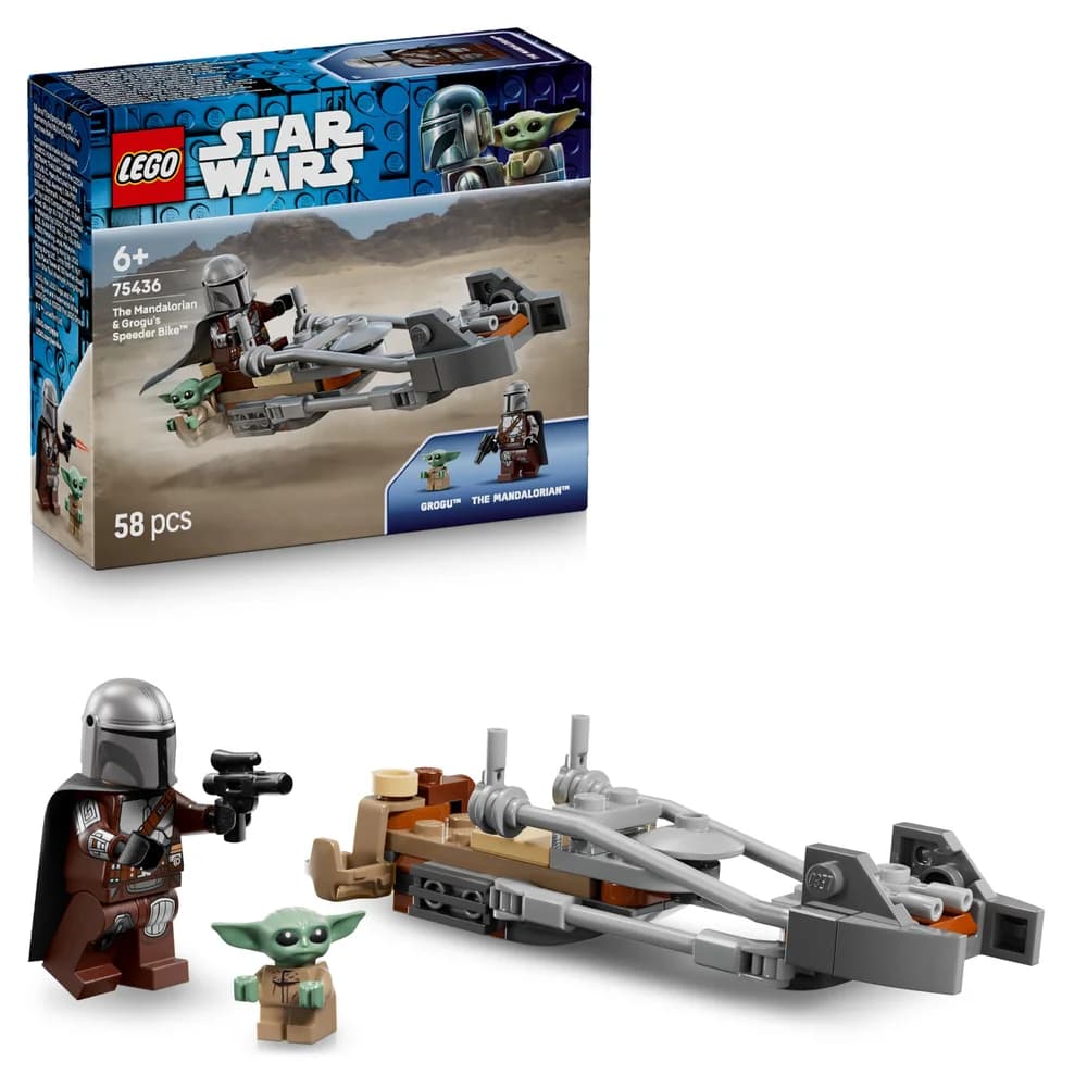 LEGO® Der Mandalorianer und Grogu auf ihrem Speeder Bike™ - 75436