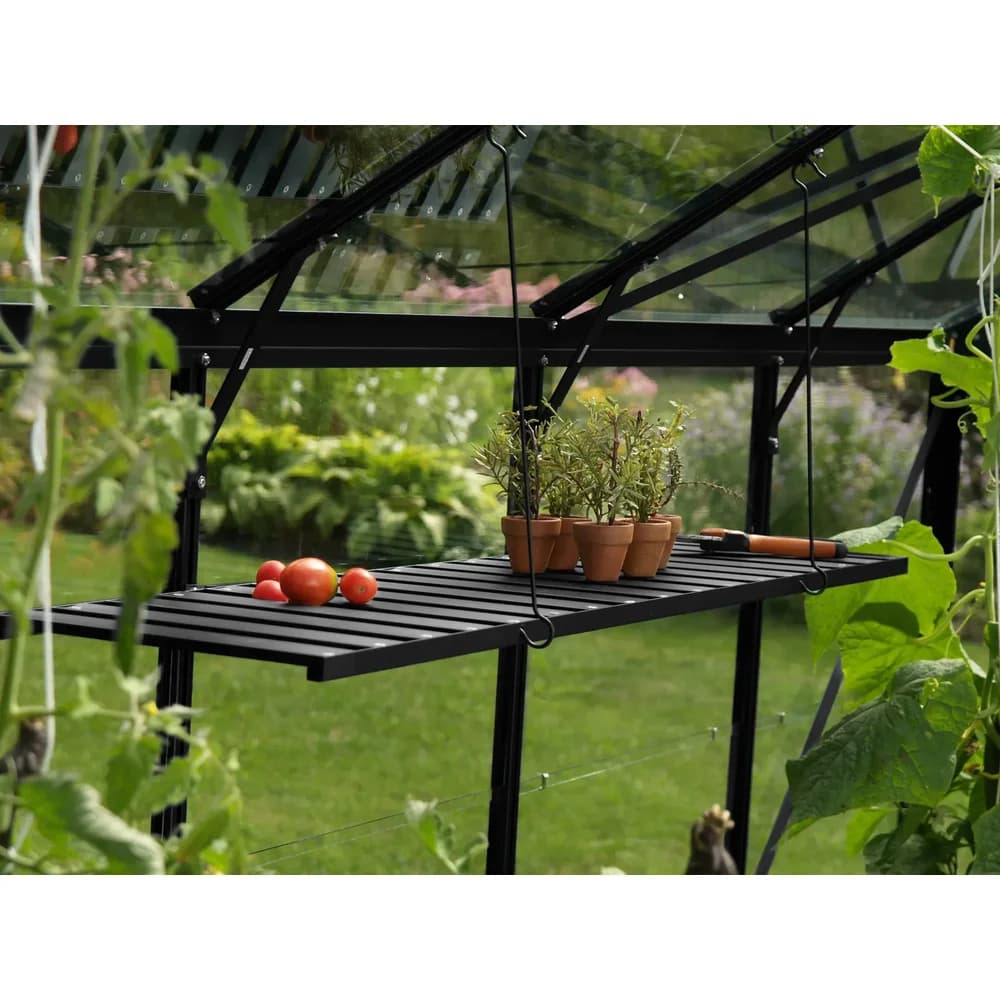 VITAVIA Alu-Regal, BxT: 31 x 120 cm - schwarz