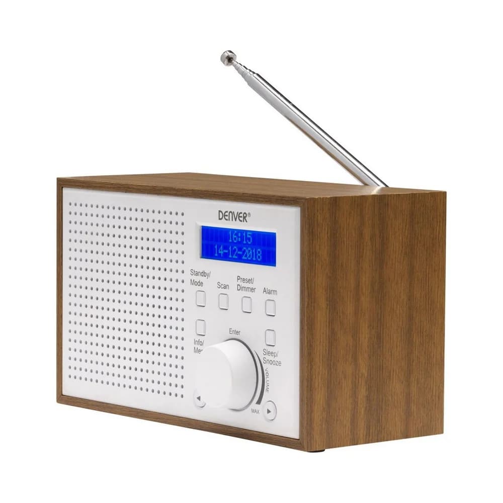 Denver DAB-46WHITE Radio Internet Analog & Digital Braun, Weiß