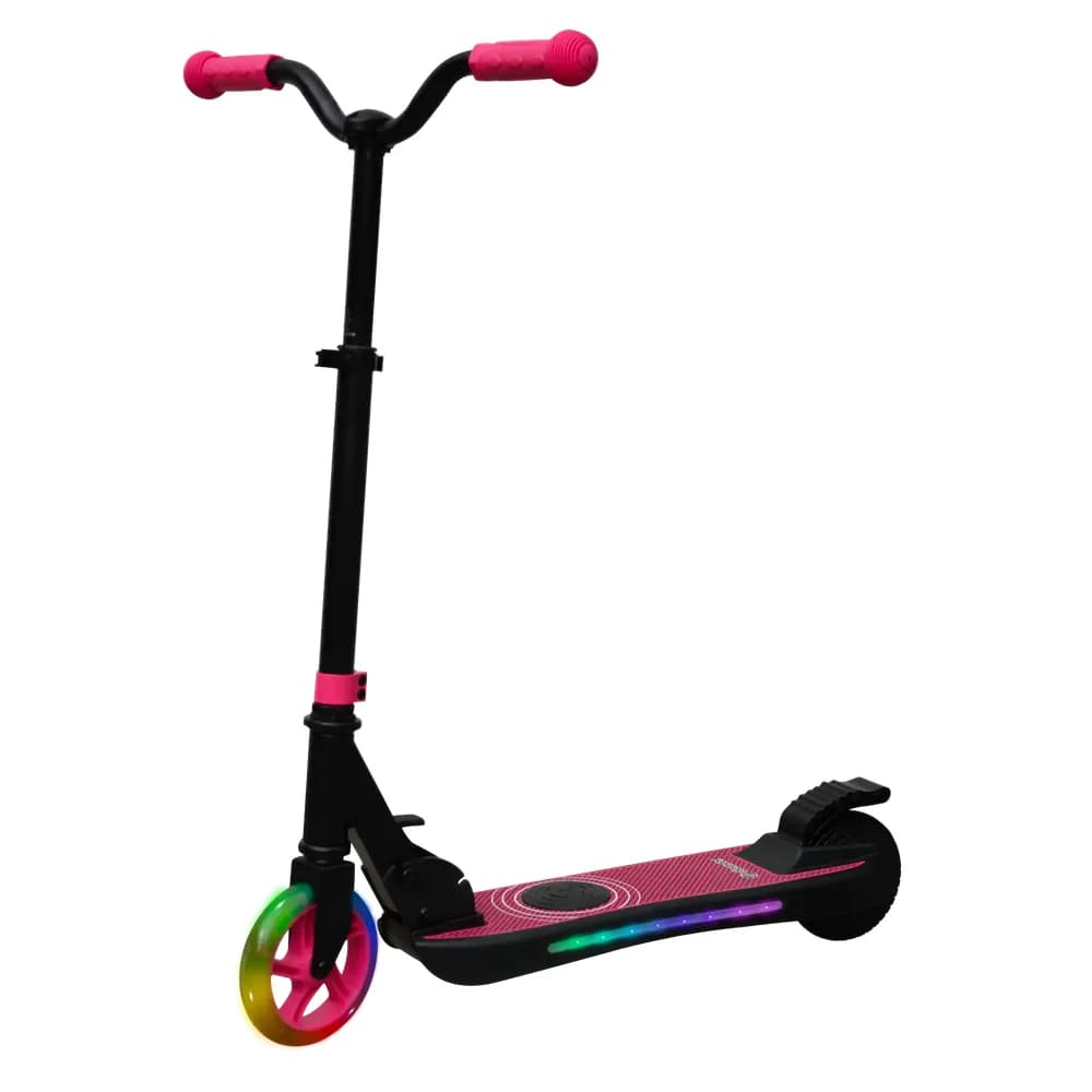DENVER SCK-5500 Kinder Tretroller mit Elektromotor, E-Scooter (5 Zoll, Rosa)