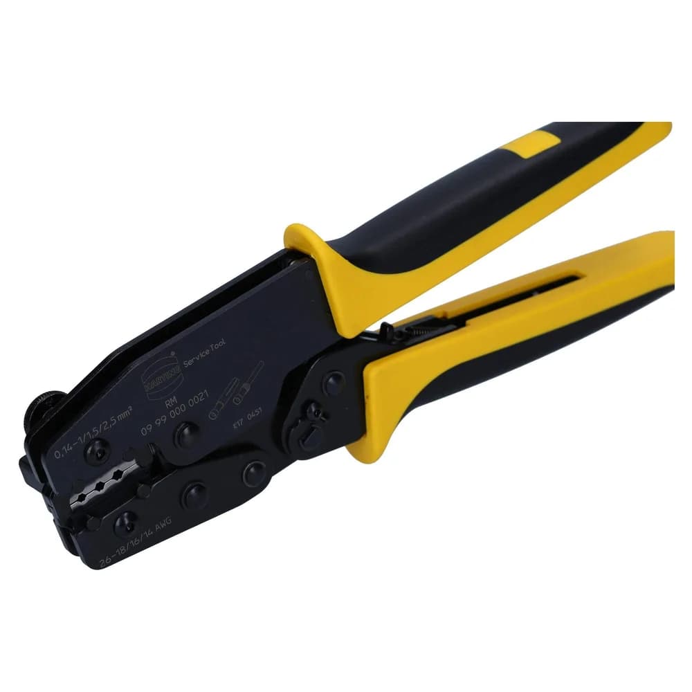 Han crimp tool with locator