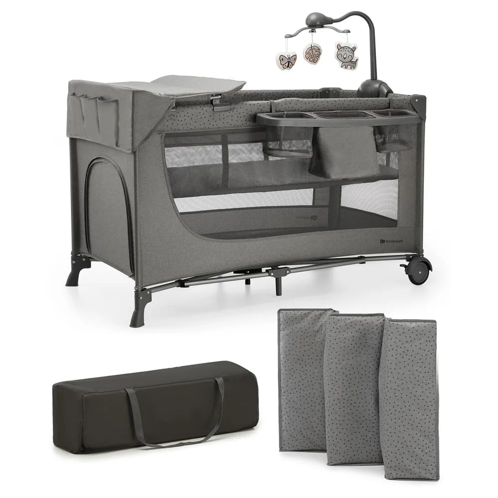 Kinderkraft Reisebett JOY 2 3in1, grau