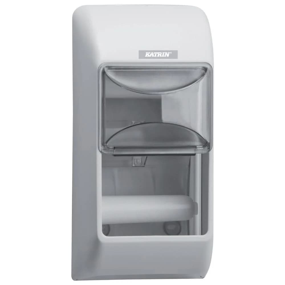 KATRIN Toilettenpapierspender für 2 Rollen 923840 , Farbe: weiß