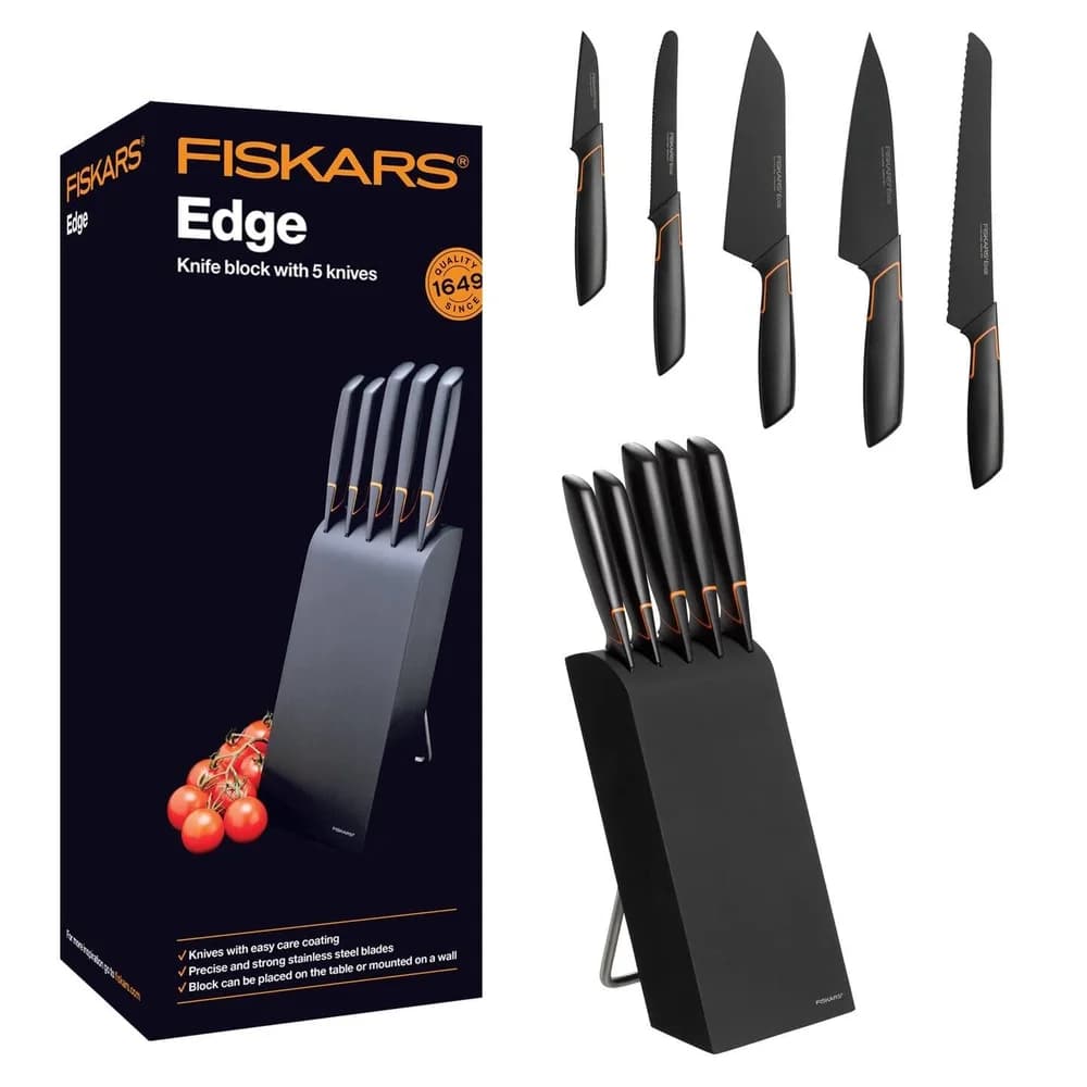 Fiskars Messerblock "Edge" mit 5 Messern