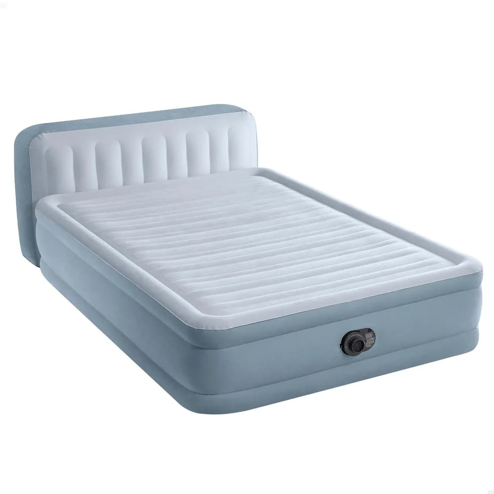 INTEX 64450ND Luftbett DuraBeam Headboard Queen 236x152x86cm mit Pumpe Gästebett