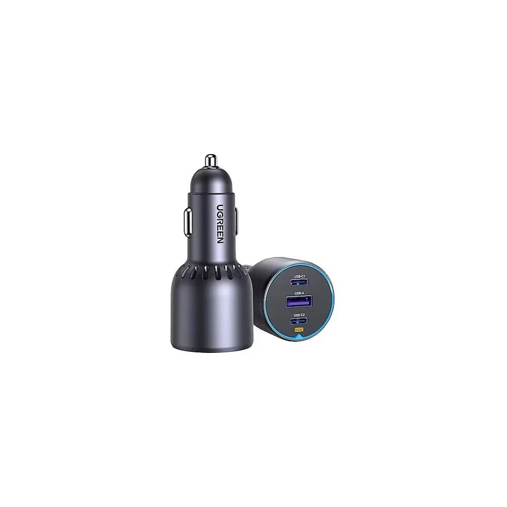 UGREEN 75W 3-Port Fast Car Charger Gray USB-Hub