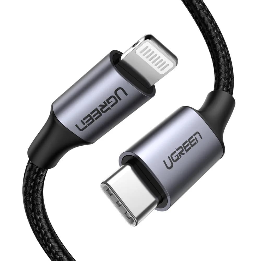 UGREEN Ladekabel Lightning zu Typ-C 1m schwarz