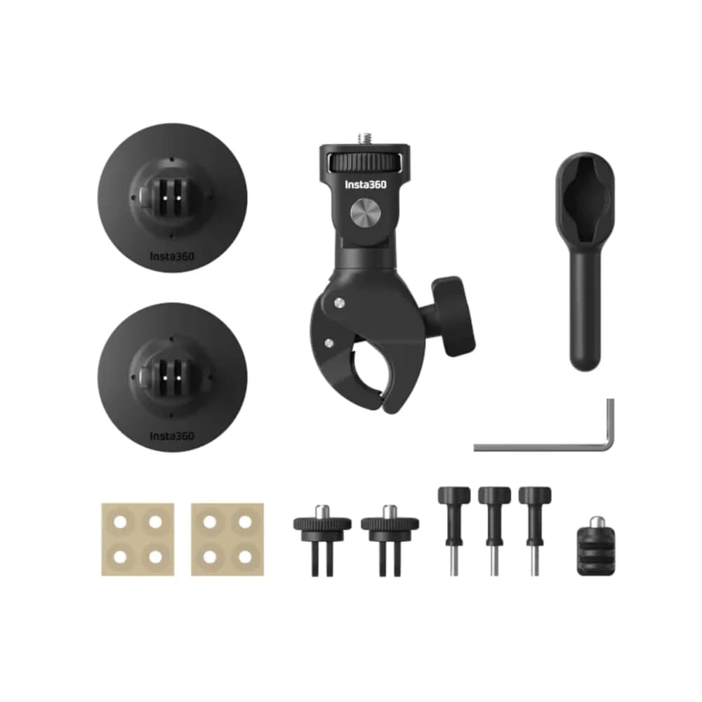 INSTA360 Motorrad-Bundle, Klemmhalterung, Schwarz