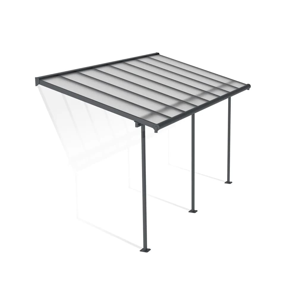 Palram - Canopia Aluminium Terrassenüberdachung Sierra Anthrazit 228x448x300 cm - Grau