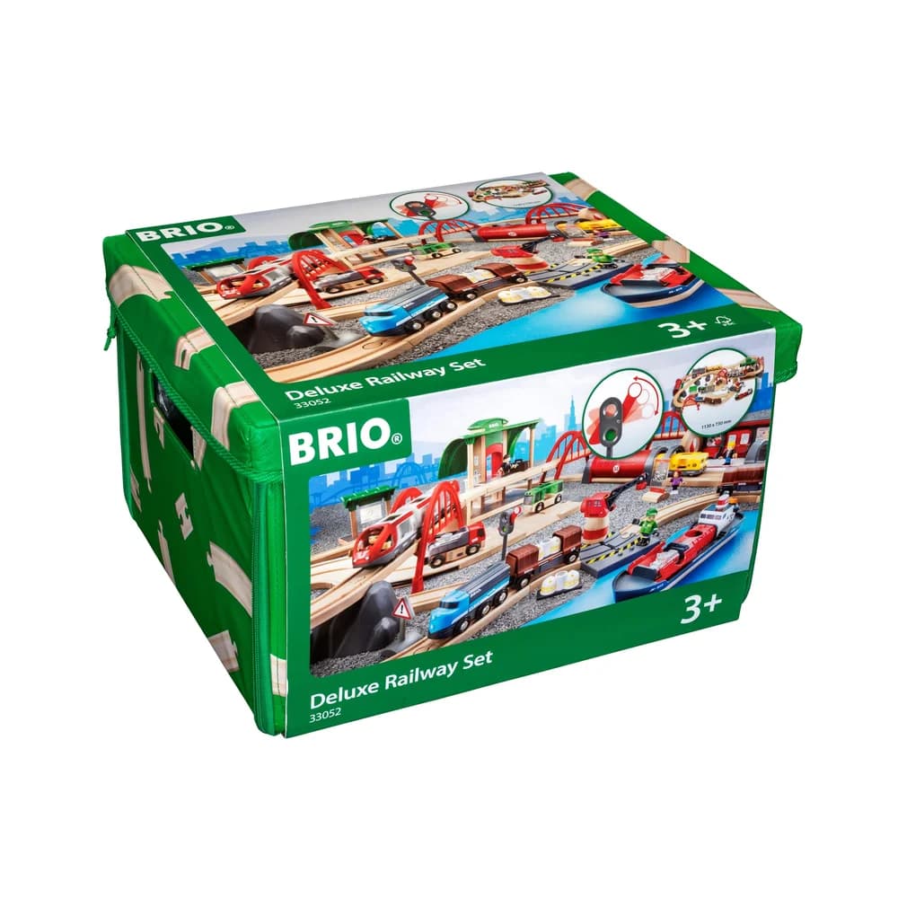 BRIO 63305200 BRIO World - Straßen & Schienen Bahn Set Deluxe