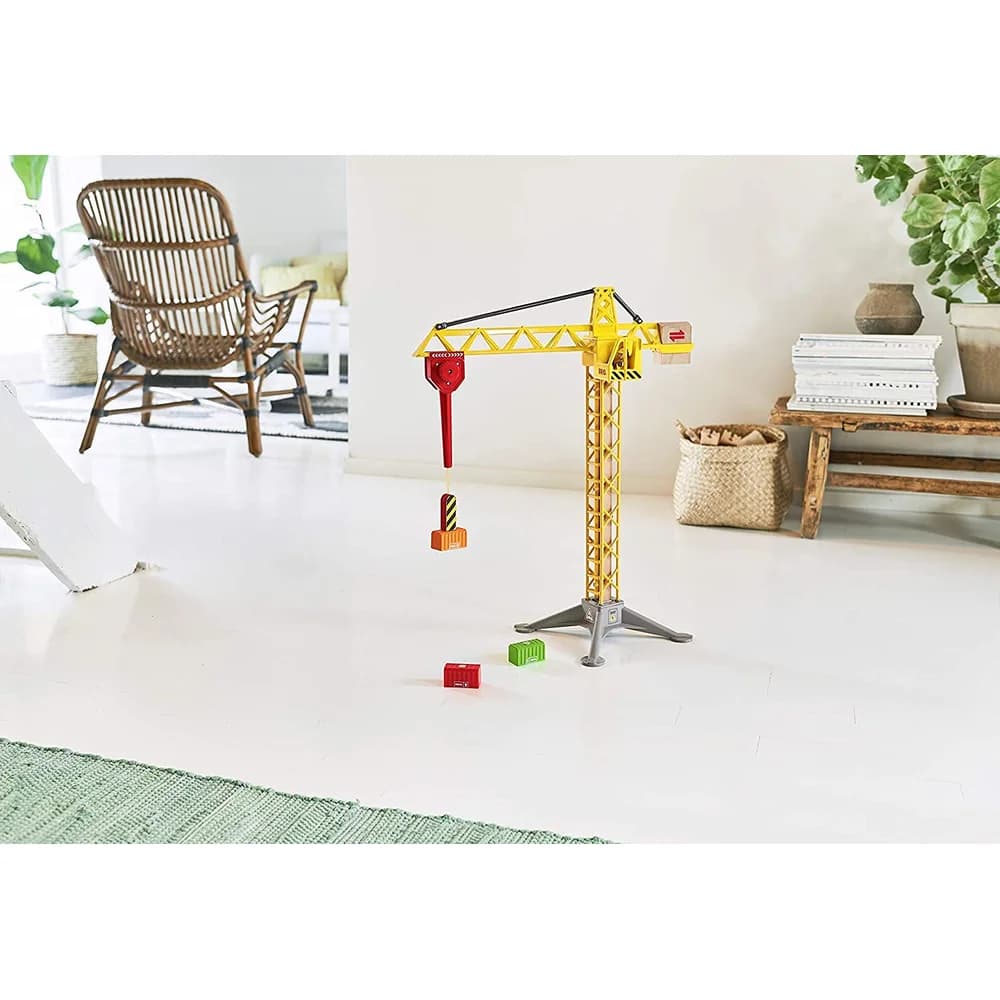 BRIO 63383500 BRIO World - Großer Baukran mit Licht