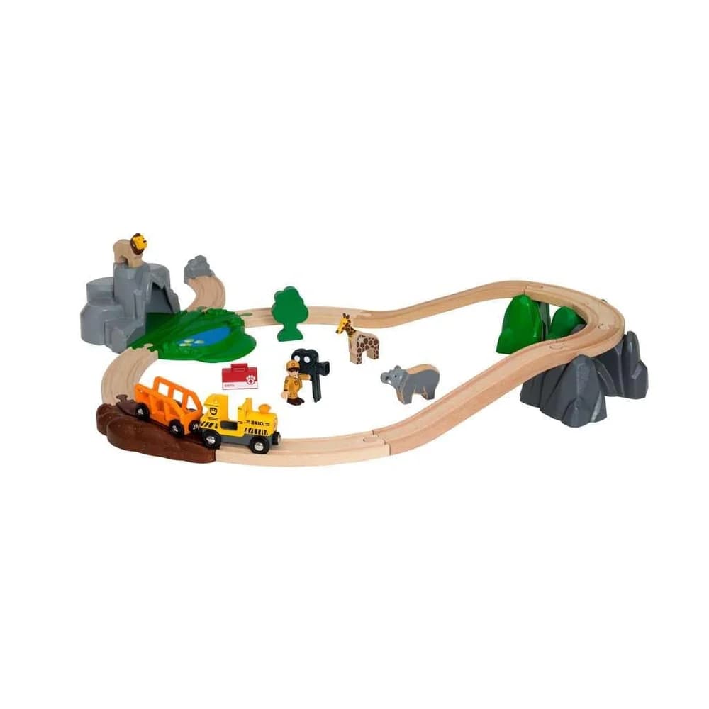 BRIO 63396000 BRIO World - Großes Bahn Safari Set
