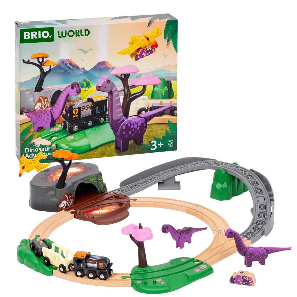 BRIO 63609400 BRIO World - Dinosaurier Abenteuer-Set