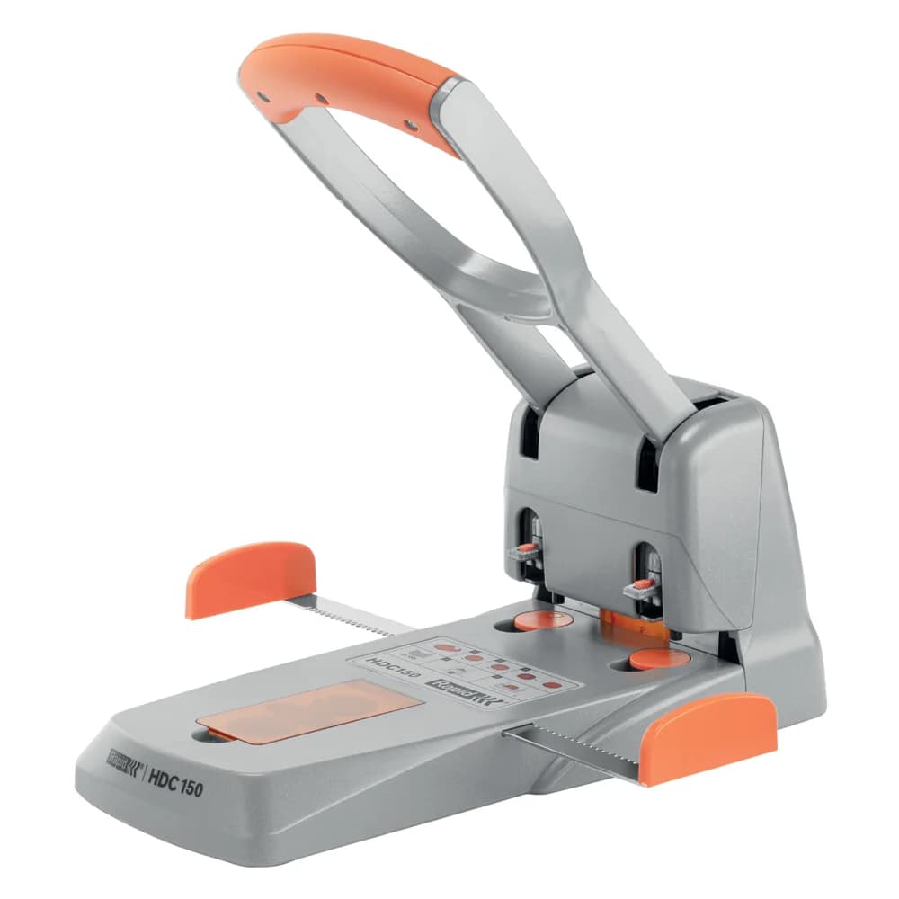 Rapid Registraturlocher HDc150 silber-orange