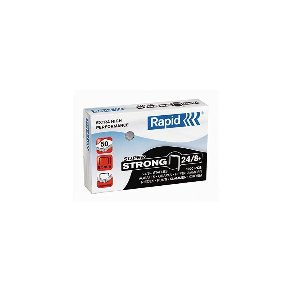 Rapid Heftklammern 24/8+mm Super Strong, verzinkt, 1000 Stück
