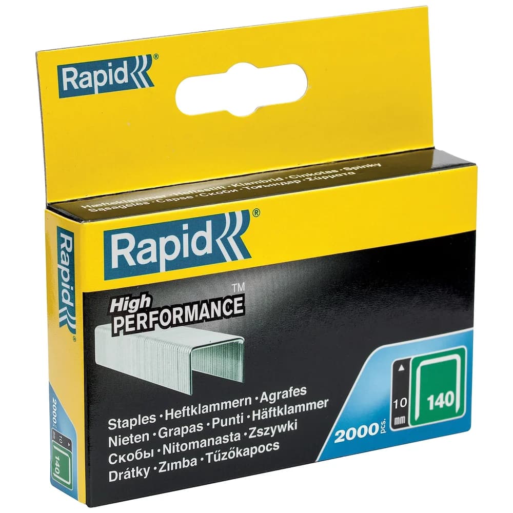 Rapid High PERFORMANCE Heftklammern, Typ 140, 10 mm Schenkellänge, 2.000 Stück