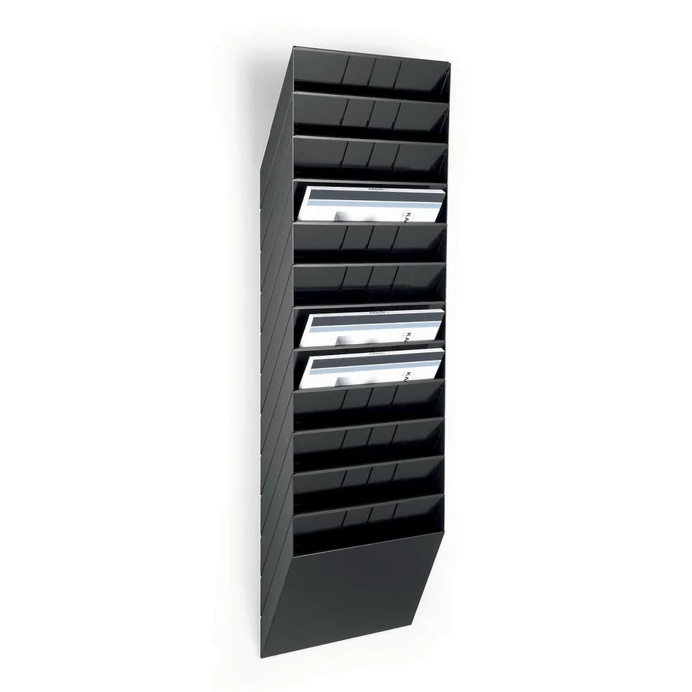 DURABLE FLEXIBOXX Wandprospekthalter DIN A4 12-Fach schwarz