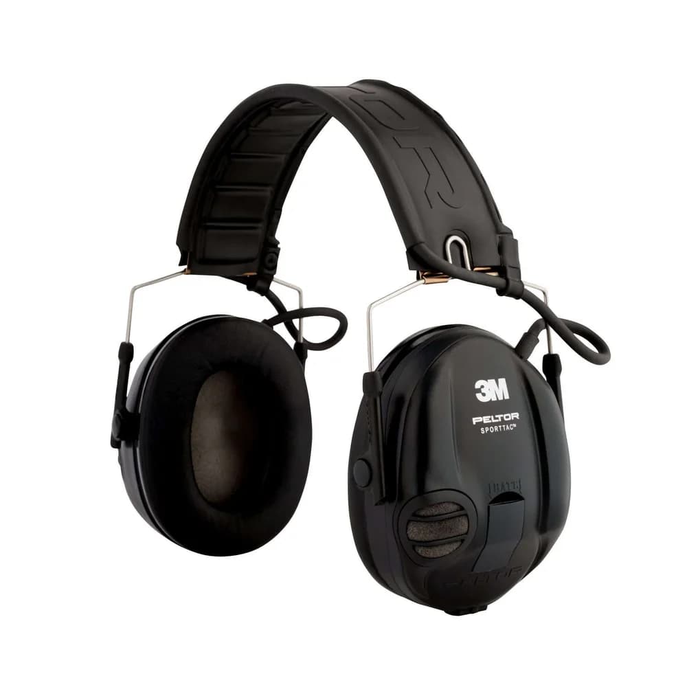 3M PELTOR SportTac, 26 dB, Schwarz/Rot Kapseln, Faltbarer Kopfbügel, STAC-RD