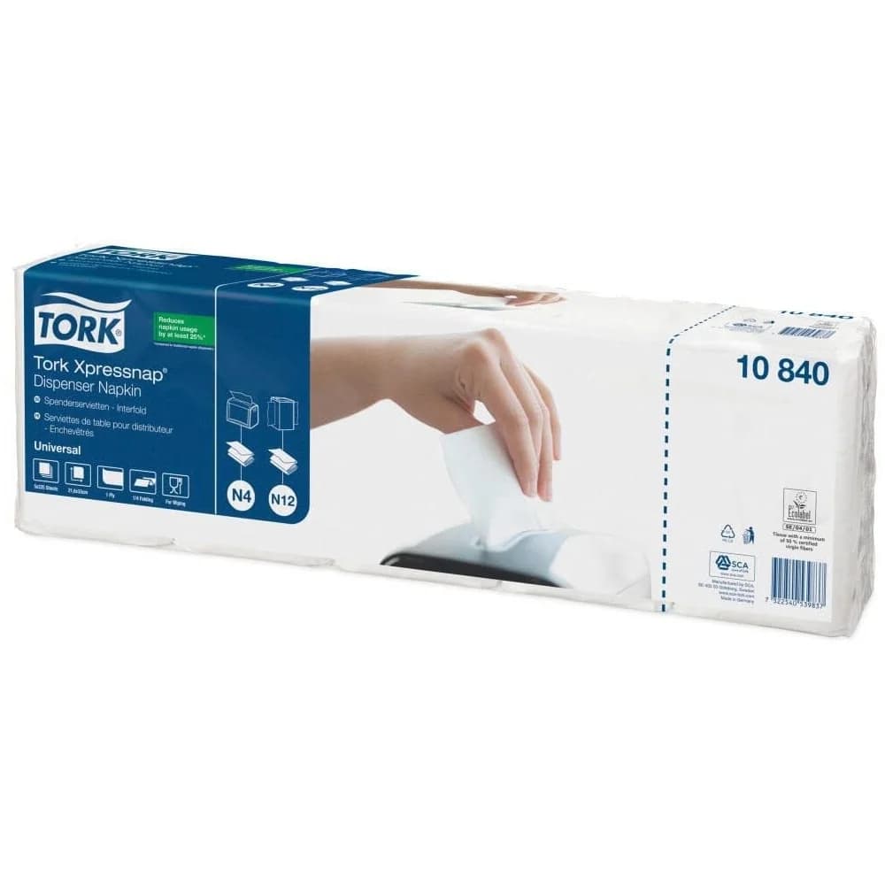 Tork Servietten Xpressnap N4, N12 Weiß 5 Stück à 225 Blatt