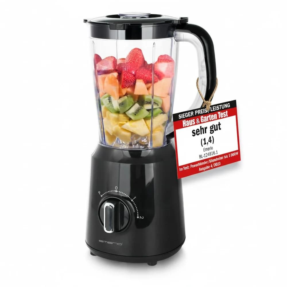 Emerio Standmixer 1.5L Behälter, BPA frei, schwarz