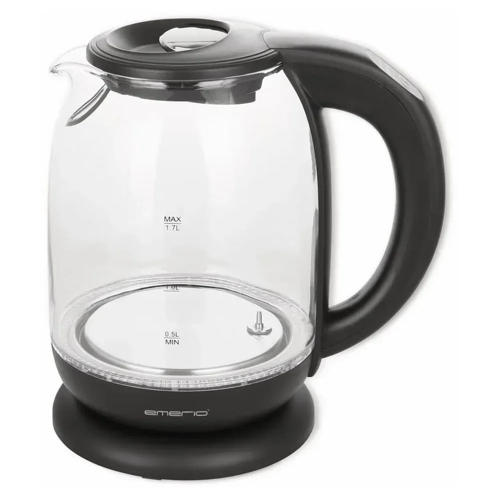 Emerio WK-119255.5 Wasserkocher 1,7 l 2200 W Schwarz, Transparent