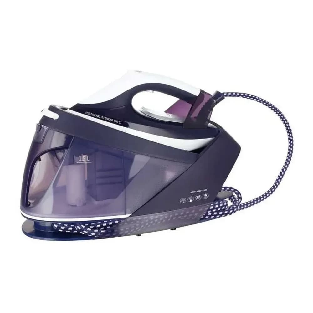 Emerio SG-123562 Dampfbügelstation 2200 W 1,5 l Keramik-Bügelsohle Violett, Weiß