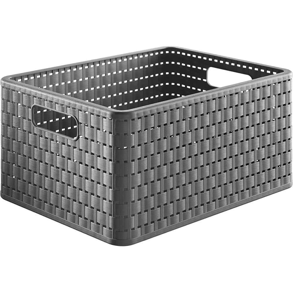 ROTHO Aufbewahrungskorb Rotho Korb Country A4, 18 L anthrazit grau