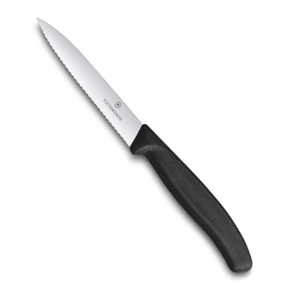 6.7733 Gemüsemesser SwissClassic, Well., 10 cm, schwarz