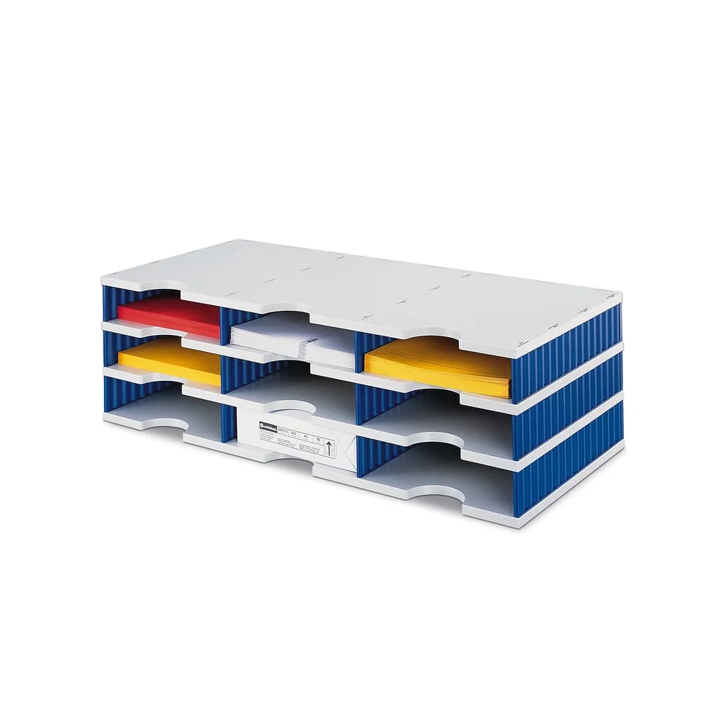 styro Styrodoc Sortierstation DIN C4 9 -Fach grau/blau
