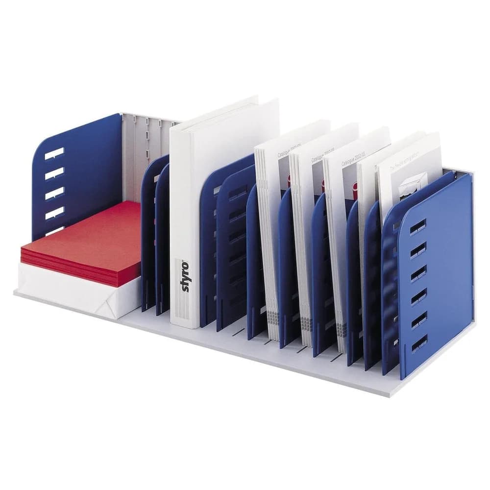 styro styrorac Sortierstation DIN A4 7 -Fach grau/blau
