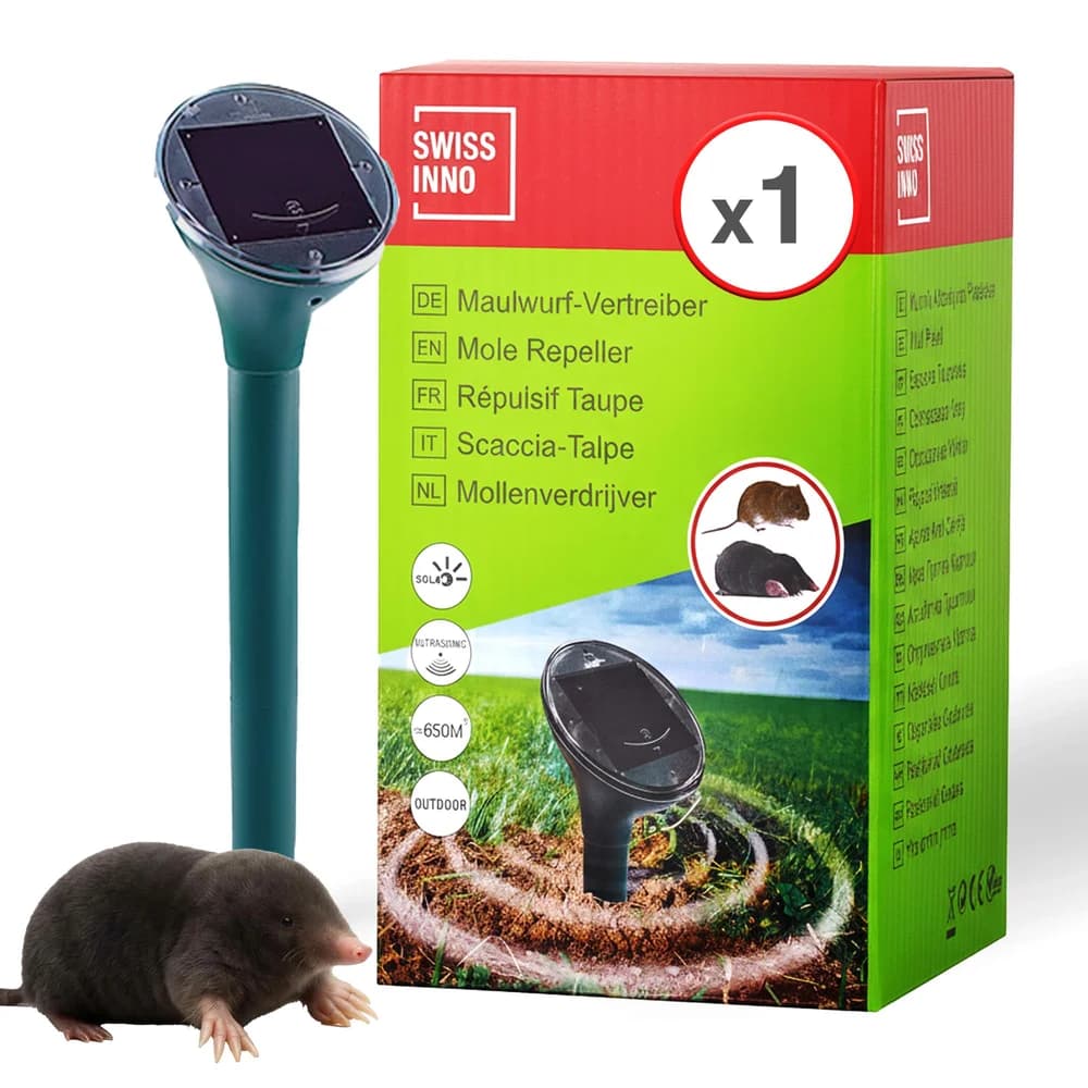 SWISSINNO Solar-Maulwurf-Vertreiber Solution