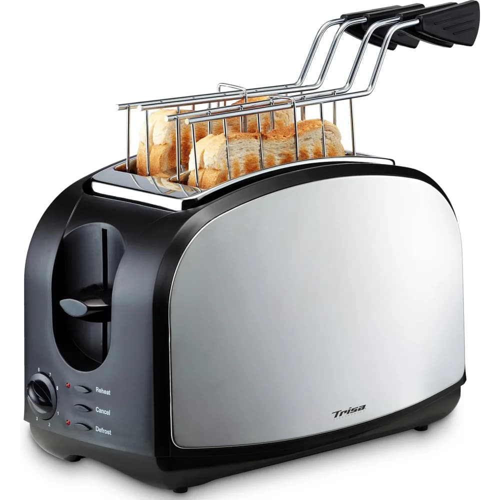 Trisa Crispy Snack Toaster Edelstahl, Schwarz 7361.4212