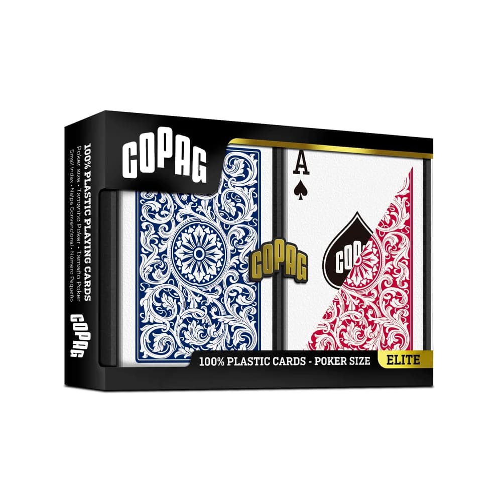 Cartamundi Spiel COPAG Elite - Jumbo Face - 2 index - Blue/Red Double-Deck