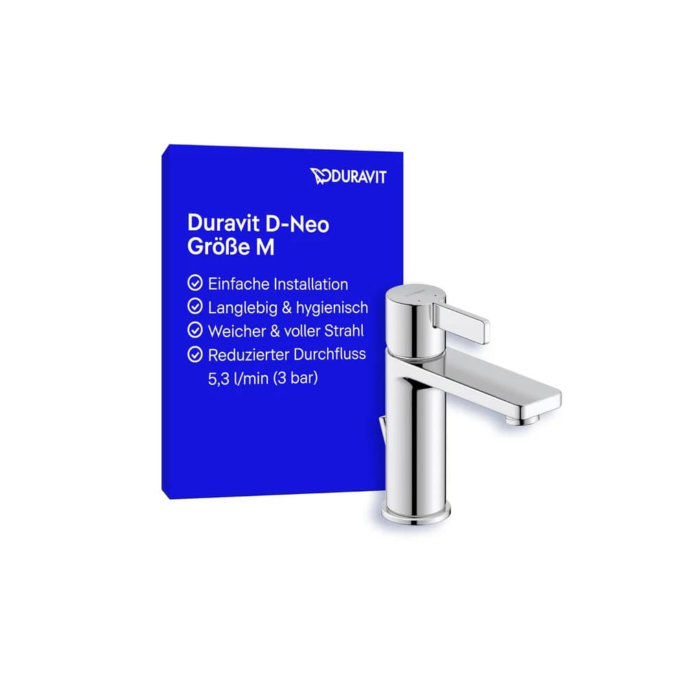 DURAVIT DE1020001010 D-Neo Einhebel-Waschtischmischer M - Silber