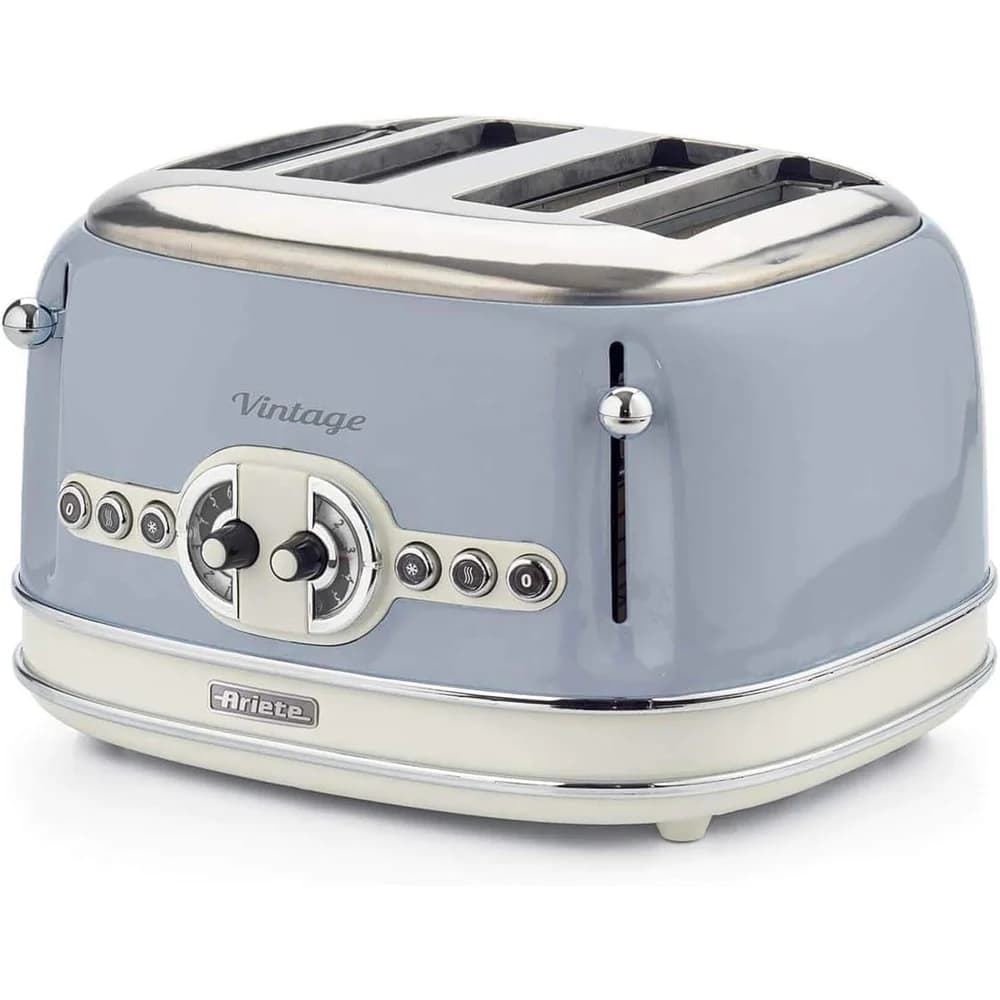 Ariete Vintage 4-Schlitz-Toaster blau