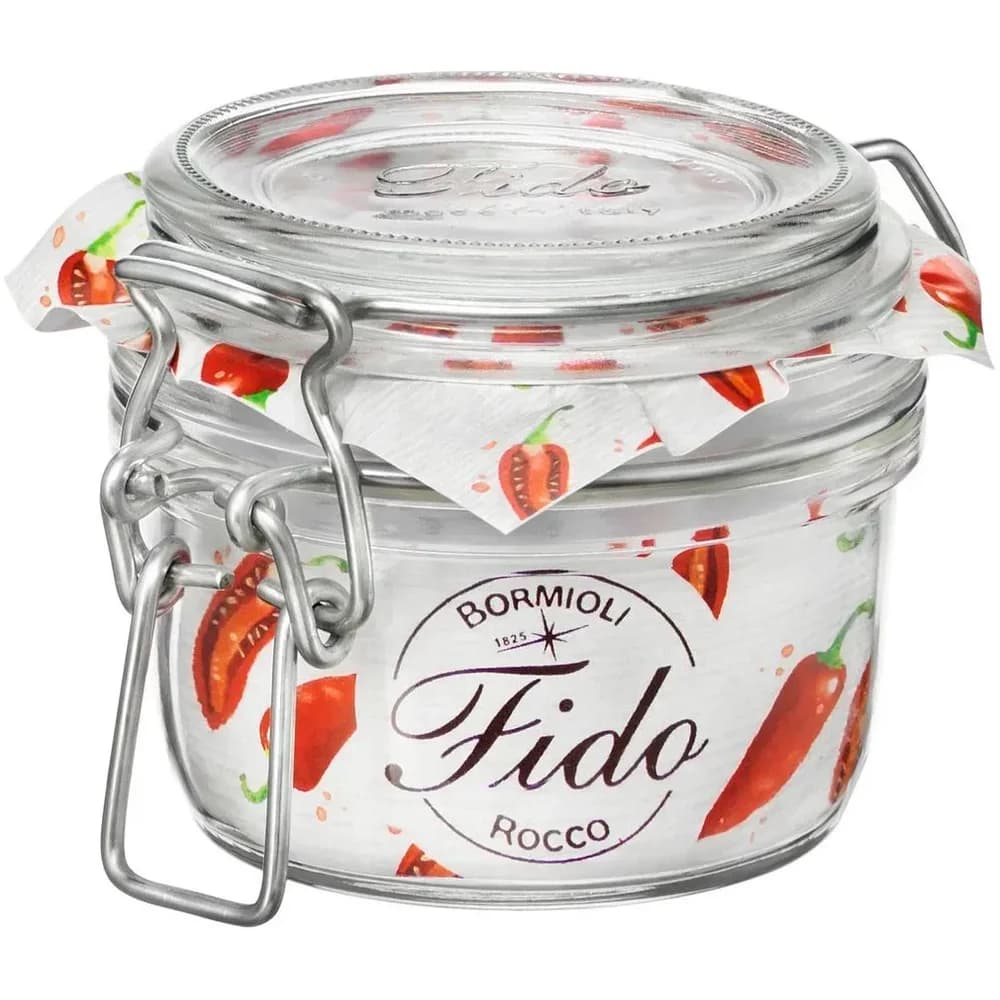 Van Well Bormioli Rocco Einmachglas Fido, Ø 8 cm, 125 ml, mit Bügelverschluß