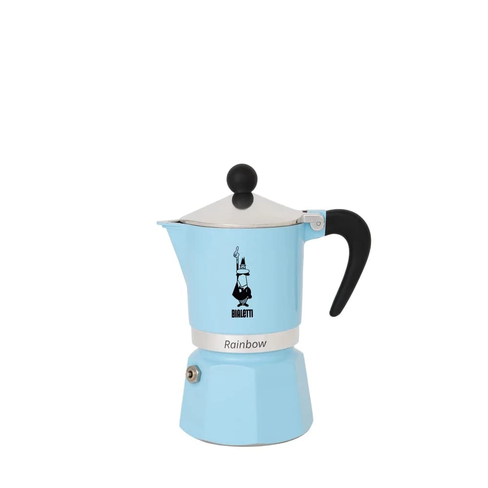 Bialetti Espressokocher Rainbow 6 Tassen hellblau