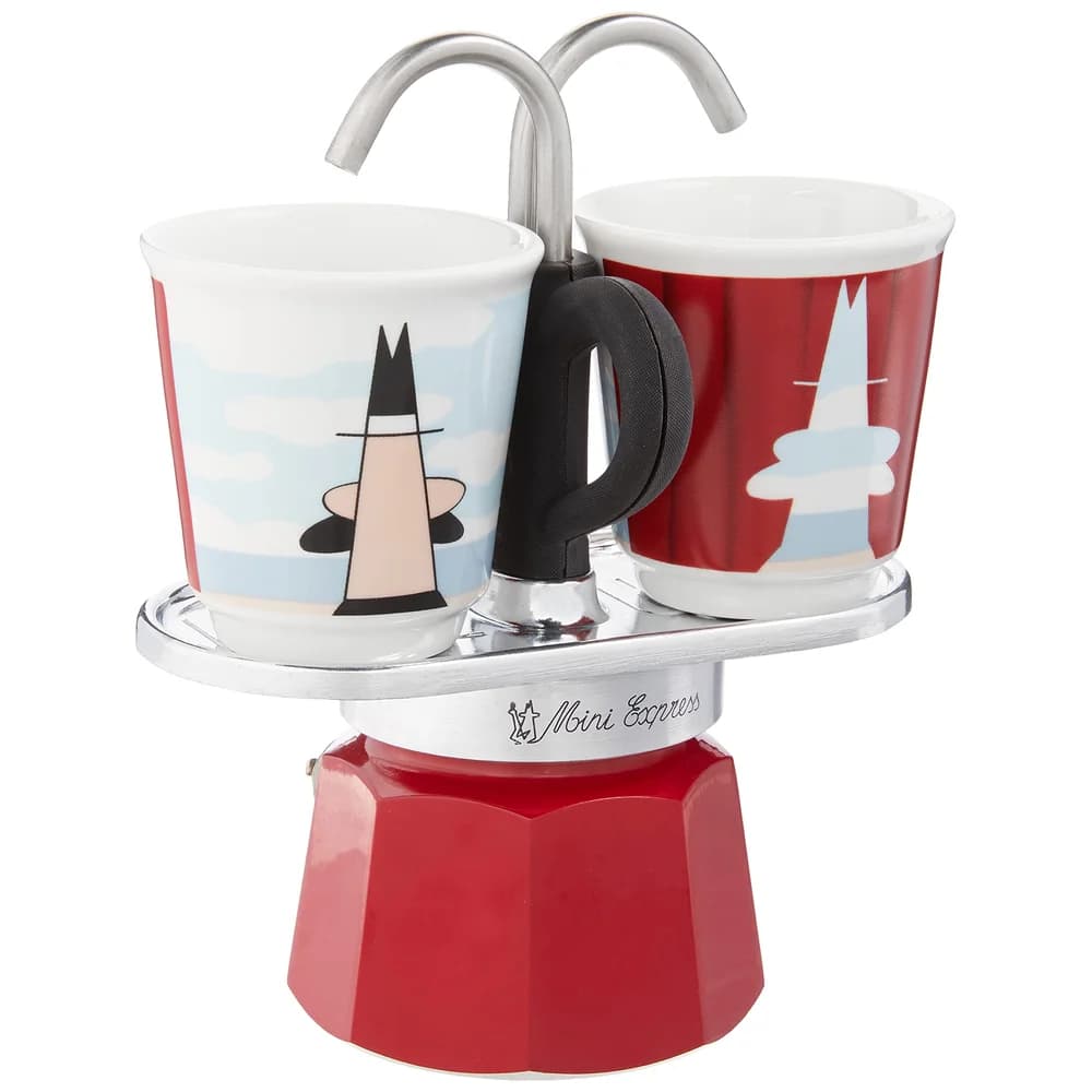 Bialetti Mini Express Espressokocher-Set rot