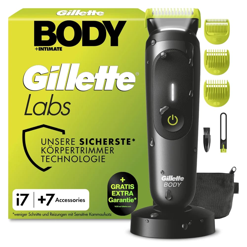 GILLETTE Labs Body + Intimate Trimmer i7, Multigroomer, Schwarz