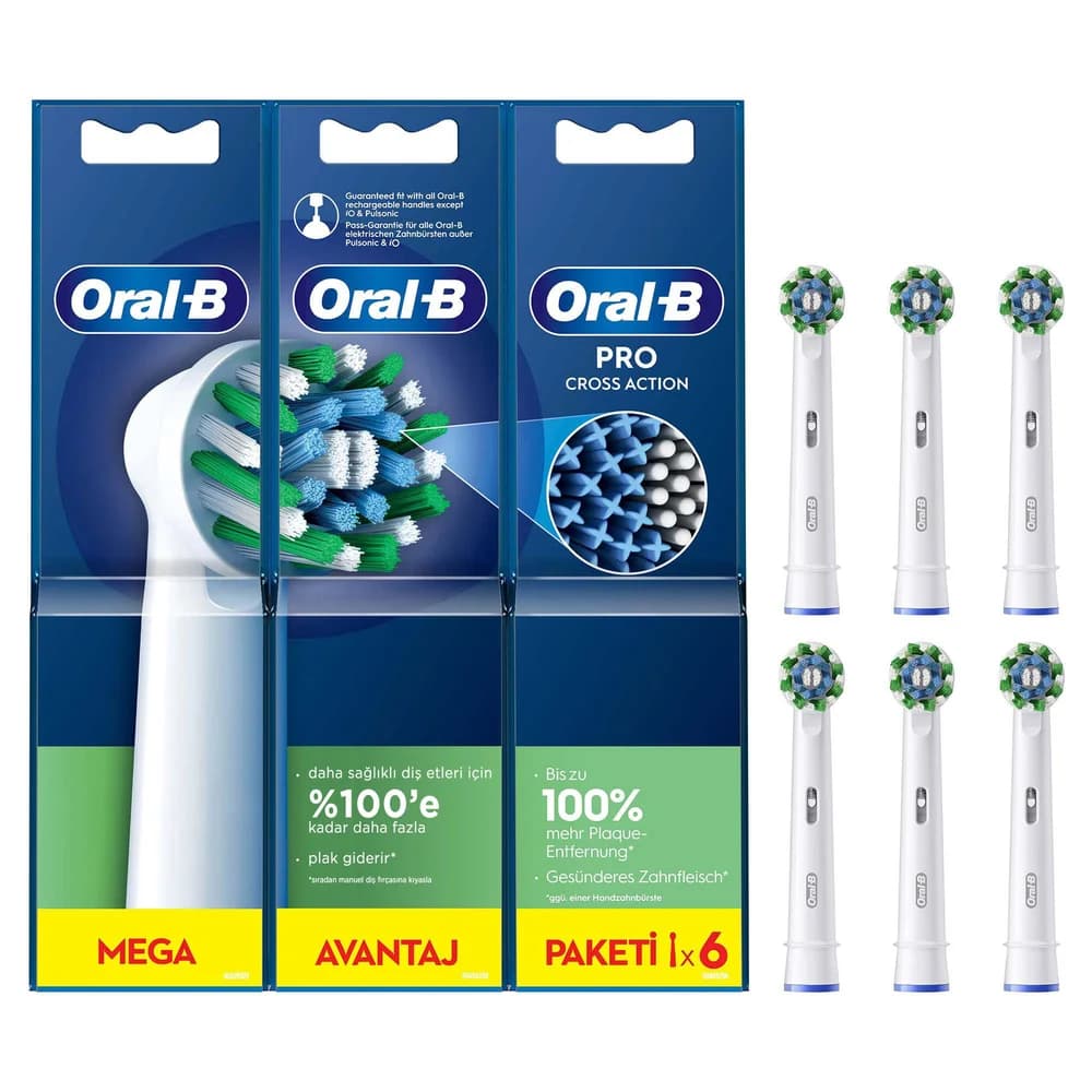 ORAL-B Aufsteckbürsten Pro CrossAction 6er weiß