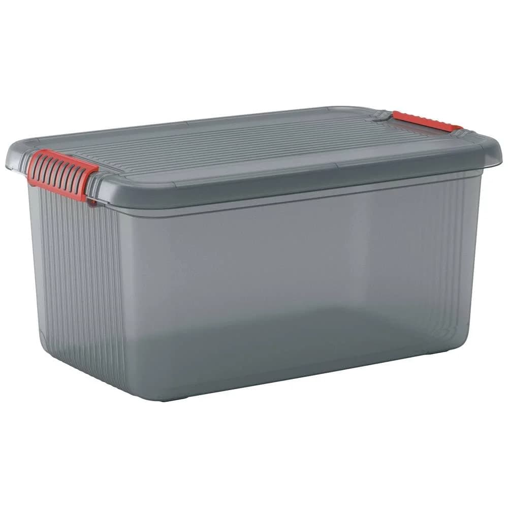 KIS K Latch Box L, Aufbewahrungsbox, Grau, Orange, Rechteckig, Kunststoff, Einfarbig, Universal - Grau/Orange