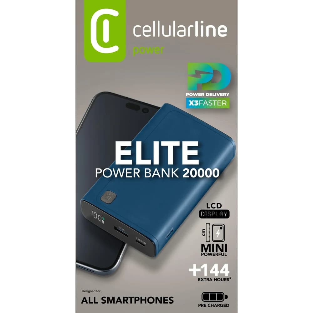 Cellularline Elite 20000, Blau - Blau