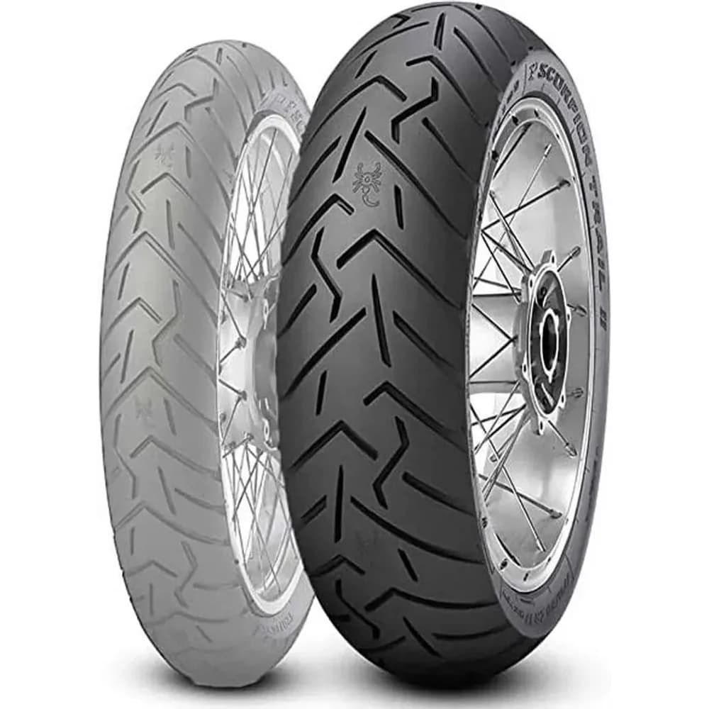 Pirelli Motorradreifen Scorpion Trail II ( 120/70 R19 TL 60V M/C, Vorderrad ) - Schwarz