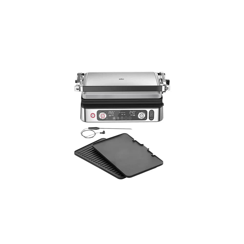 Braun Elektrische Grillpfanne Braun Kontaktgrill Multigrill 9 Pro CG 9160 Silber