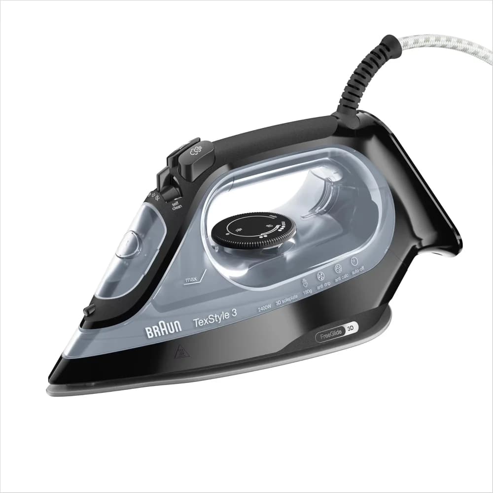 Braun Dampfbügeleisen Braun SI3055BK TexStyle 3 Dampfbügeleisen schwarz
