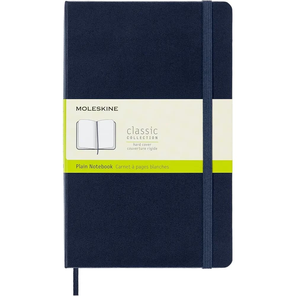 MOLESKINE Notizbuch Notizbuch Large A5 blanko Hardcover 120 Blatt saphir blau