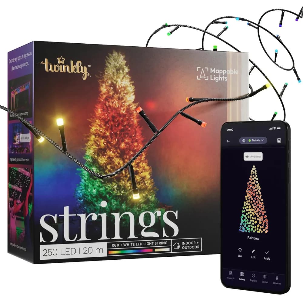TWINKLY Strings 20m LED Lichterkette RGB, Weißtöne, Warmweiß