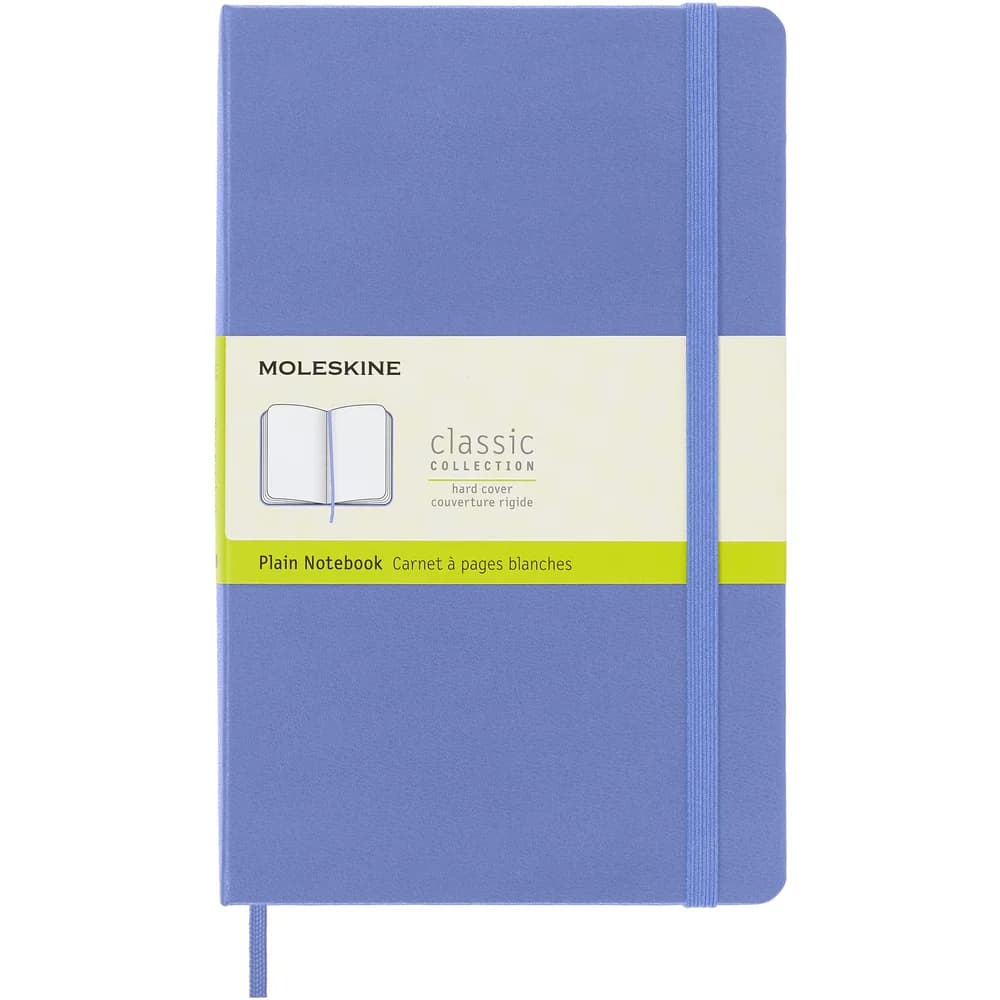 MOLESKINE Notizbuch Classic Collection fester Einband blanko A5 240 Seiten hortensienblau blau, 13x21 cm